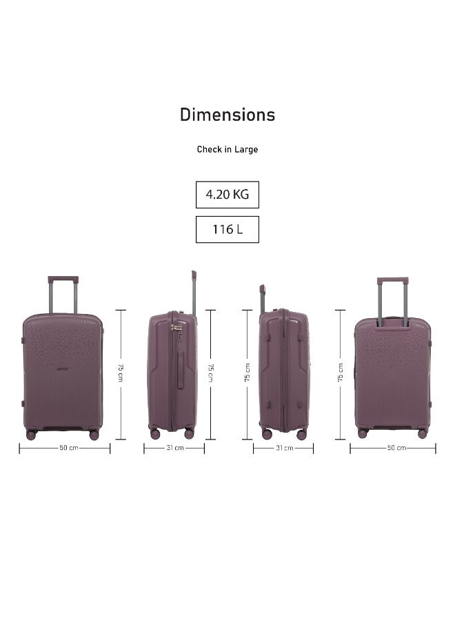 Eagle Express Neon X PP Hard Trolley Luggage 4-Piece Set – 14, 20, 24 & 28 Inch | Purple - Image 3